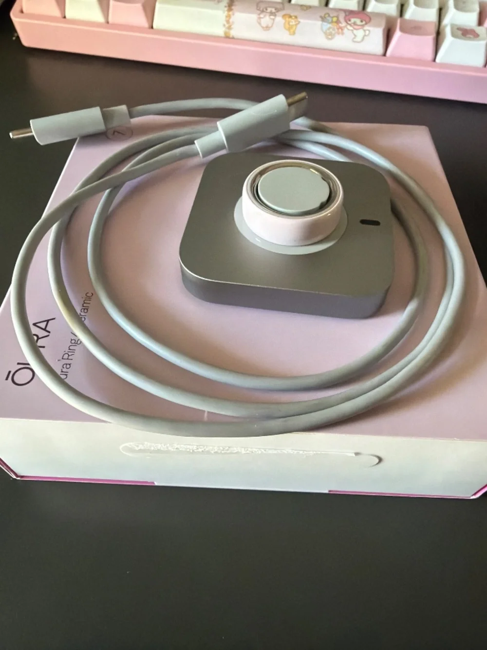 Oura pink ceramic ring
